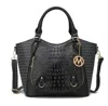 Mkf Collection By Mia K Jacqueline Signature Satchel Handbag In Black