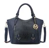 Mkf Collection By Mia K Jacqueline Signature Satchel Handbag In Blue