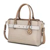 Mkf Collection By Mia K Jamie Satchel Handbag For Women's In Beige