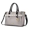 Mkf Collection By Mia K Jamie Satchel Handbag For Women's In Silver