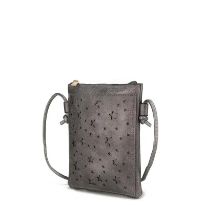 Mkf Collection By Mia K Jana Crossbody Vegan Leather Women's Handbag In Grey