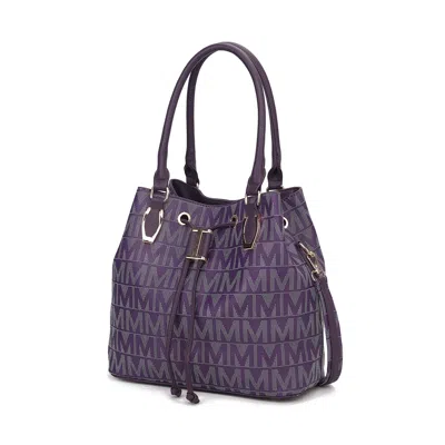 Mkf Collection By Mia K Jane Vegan Leather Tote Handbag For Women In Purple