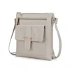 Mkf Collection By Mia K Janni Signature Embossed Crossbody Bag In White