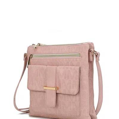 Mkf Collection By Mia K Janni Signature Embossed Crossbody Handbag In Pink