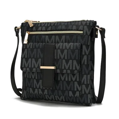 Mkf Collection By Mia K Jeni Multi Compartment Crossbody Handbag In Grey
