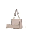 Mkf Collection By Mia K Jenna Shoulder Bag And Wallet In White