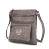Mkf Collection By Mia K Jessy M Signature Crossbody Bag In Silver