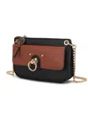 Mkf Collection By Mia K Jill Vegan Leather Women's Color Block Crossbody Bag In Multi