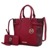 Mkf Collection By Mia K Joelle Faux-snake Embossed Women's Tote Bag With Matching Wallet By Mia K. In Red