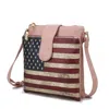 Mkf Collection By Mia K Josephine Vegan Leather Women's Flag Crossbody Bag In Pink