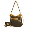 Mkf Collection By Mia K Josie Vegan Leather Color Block Shoulder Handbag In Multi