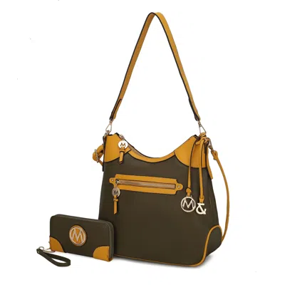 Mkf Collection By Mia K Josie Vegan Leather Color Block Shoulder Handbag In Multi