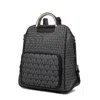 Mkf Collection By Mia K Jules M Logo Vegan Leather Women's Backpack In Grey
