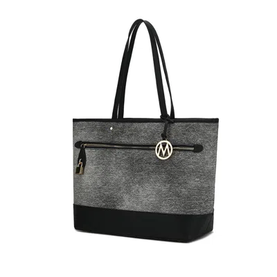 Mkf Collection By Mia K Juno Vegan Leather Women's Tote Bag In Black