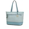 Mkf Collection By Mia K Juno Vegan Leather Women's Tote Bag In Blue