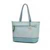 Mkf Collection By Mia K Juno Vegan Leather Women's Tote Bag In Blue