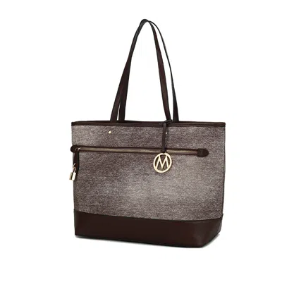 Mkf Collection By Mia K Juno Vegan Leather Women's Tote Bag In Brown