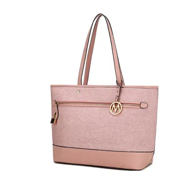 Mkf Collection By Mia K Juno Vegan Leather Women's Tote Bag In Pink