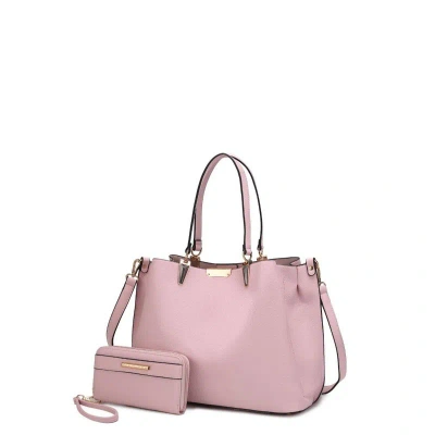 Mkf Collection By Mia K Kane Satchel With Wallet In Pink