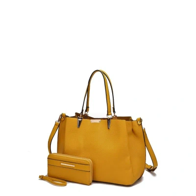 Mkf Collection By Mia K Kane Satchel With Wallet In Yellow