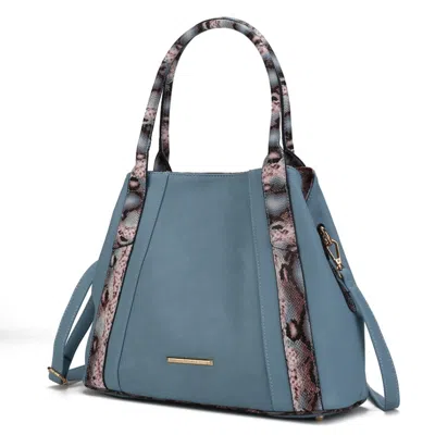 Mkf Collection By Mia K Kenna Snake Embossed Vegan Leather Women's Tote Bag In Multi