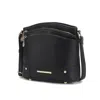 Mkf Collection By Mia K Kenya Crossbody Shoulder Women's Bag Stylish Vegan Leather With Gold-tone Accents By Mia K In Black