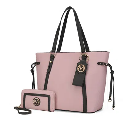 Mkf Collection By Mia K Kioea Tote With Wallet & Detachable Key-ring Set In Gold