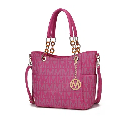 Mkf Collection By Mia K Kissaten Milan "m" Signature Tote Handbag In Pink
