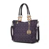 Mkf Collection By Mia K Kissaten Milan "m" Signature Tote Handbag In Purple