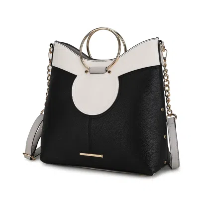 Mkf Collection By Mia K Kylie Top Handle Satchel Women's Handbag Vegan Leather By Mia K. In Black