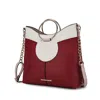 Mkf Collection By Mia K Kylie Top Handle Satchel Women's Handbag Vegan Leather By Mia K. In Pink