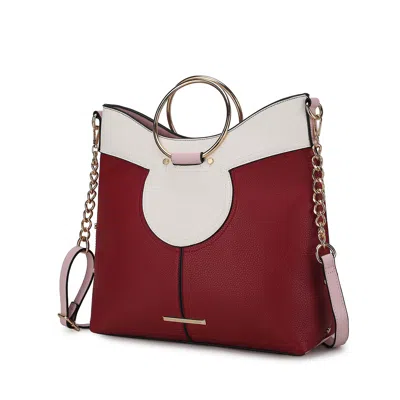 Mkf Collection By Mia K Kylie Top Handle Satchel Women's Handbag Vegan Leather By Mia K. In Pink