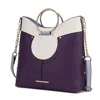 Mkf Collection By Mia K Kylie Top Handle Satchel Women's Handbag Vegan Leather By Mia K. In Purple