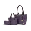 Mkf Collection By Mia K Lady Ii M Signature Tote & Wallet Set In Purple