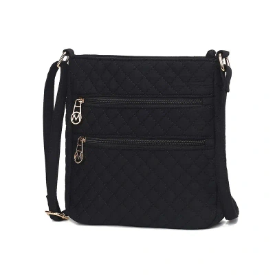 Mkf Collection By Mia K Lainey Solid Quilted Cotton Women's Crossbody By Mia K In Black