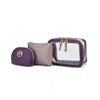 Mkf Collection By Mia K Laura Women's Cosmetic Punch 10 Pcs Sets, Small Travel Makeup Bag