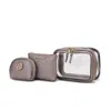 Mkf Collection By Mia K Laura Women's Cosmetic Punch 10 Pcs Sets, Small Travel Makeup Bag In Silver