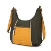 Mkf Collection By Mia K Lavinia Color-block Vegan Leather Women's Shoulder Bag In Yellow