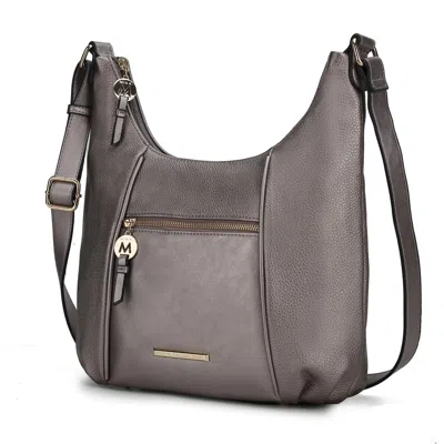 Mkf Collection By Mia K Lavinia Vegan Leather Women's Shoulder Bag In Silver