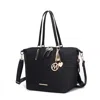 Mkf Collection By Mia K Layla Solid Tote + Backpack In Black