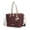 Mkf Collection By Mia K Layla Solid Tote + Backpack In Brown