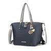 Mkf Collection By Mia K Layla Solid Tote + Backpack In Grey