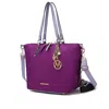 Mkf Collection By Mia K Layla Solid Tote + Backpack In Purple