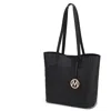 Mkf Collection By Mia K Lea Tote Vegan Leather Handbag In Black