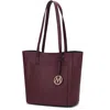 Mkf Collection By Mia K Lea Tote Vegan Leather Handbag In White