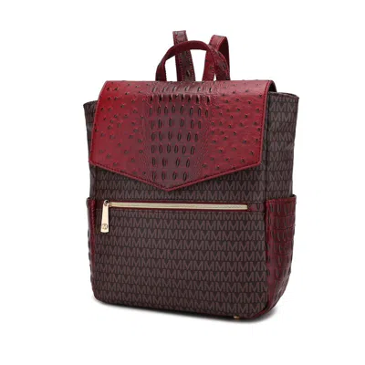 Mkf Collection By Mia K Leidy M Signature Croco Backpack For Women In Red