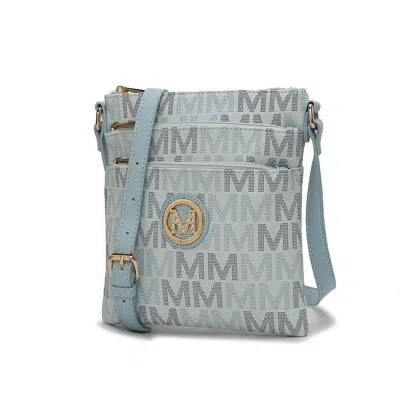 Mkf Collection By Mia K Lemuel M Signature Crossbody Bag In Blue