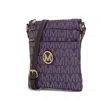 Mkf Collection By Mia K Lemuel M Signature Crossbody Bag In Purple