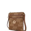Mkf Collection By Mia K Lemuel M Signature Crossbody Handbag In Brown