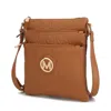 Mkf Collection By Mia K Lennit Embossed M Signature Crossbody Bag In Brown